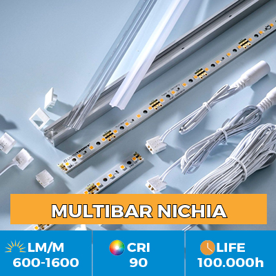 Professional Multibar LED Nichia, Plug & Play, CRI90 +, up to 1500 lm / m